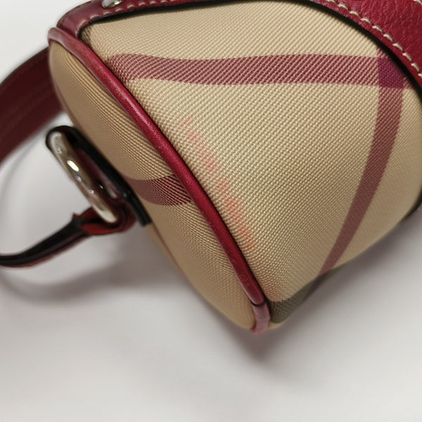 Coated Canvas Top Handle Bag Beige