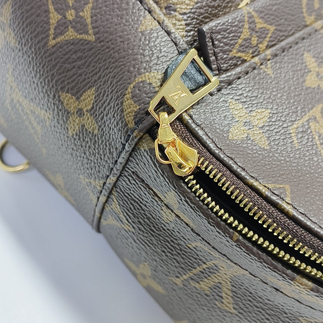 PALM SPRINGS Mini Monogram Coated Canvas Brown