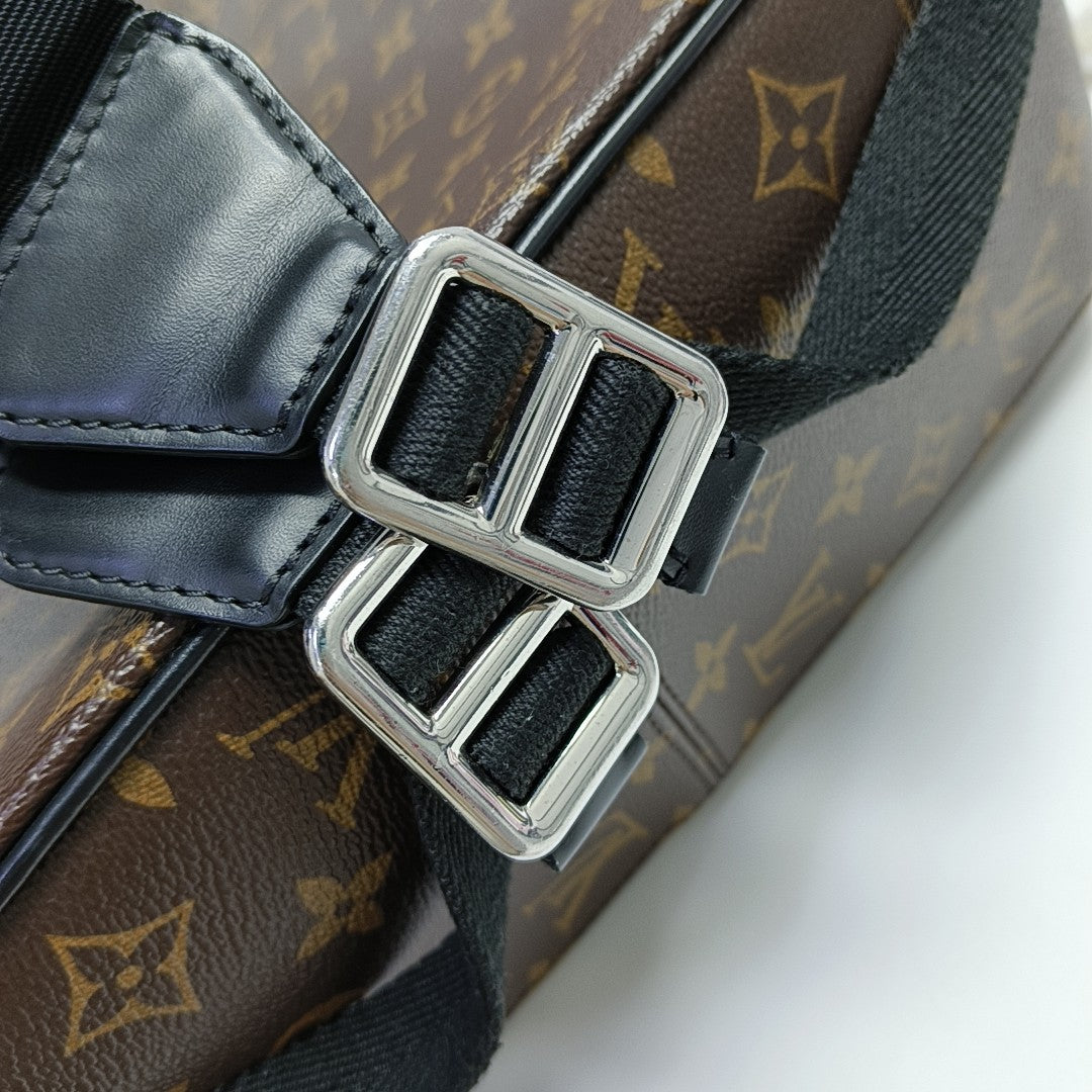 JOSH Monogram Coated Canvas Brown