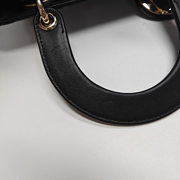 Lady Dior Small Cannage Calfskin Black