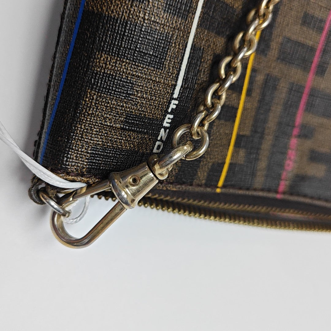 Coated Canvas Top Handle Bag Brown