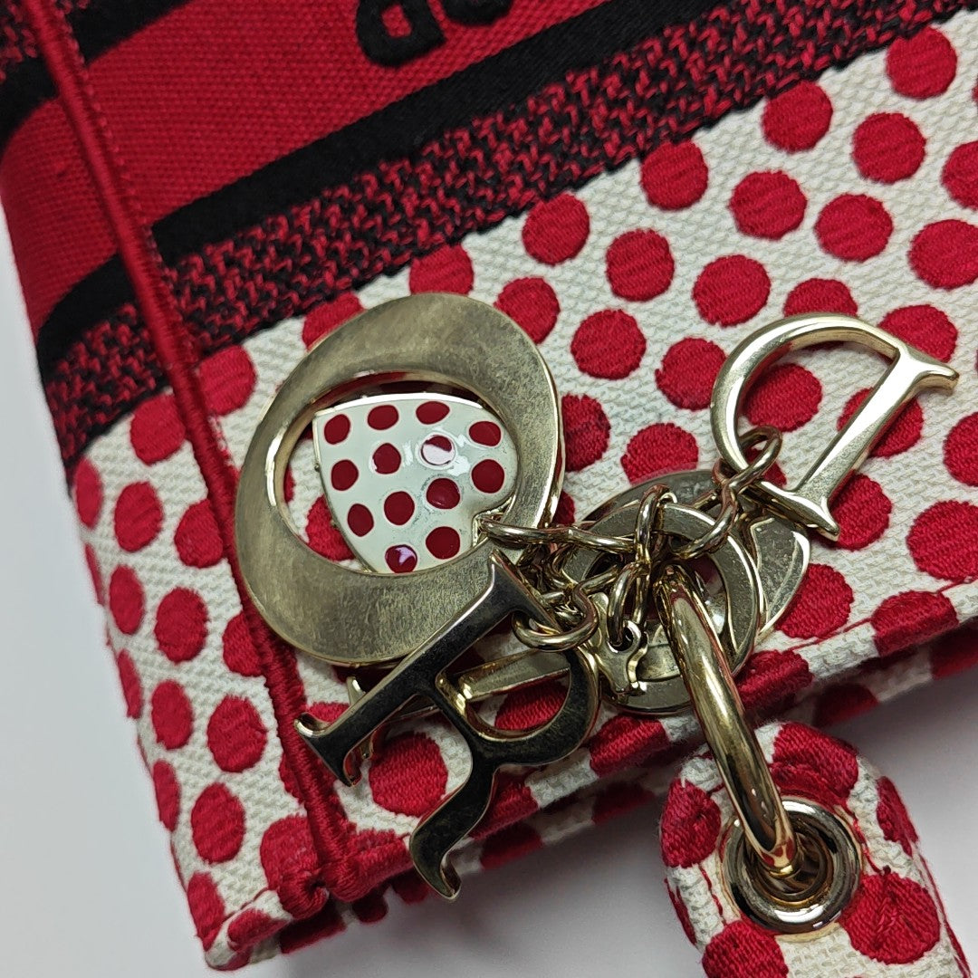 Lady D-Lite Medium Canvas Red