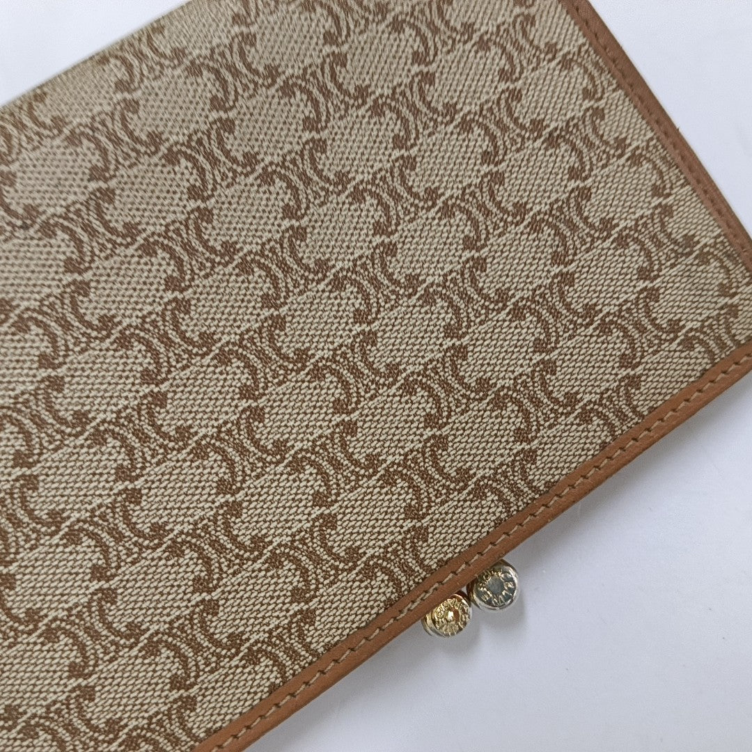 Coated Canvas Wallet Brown