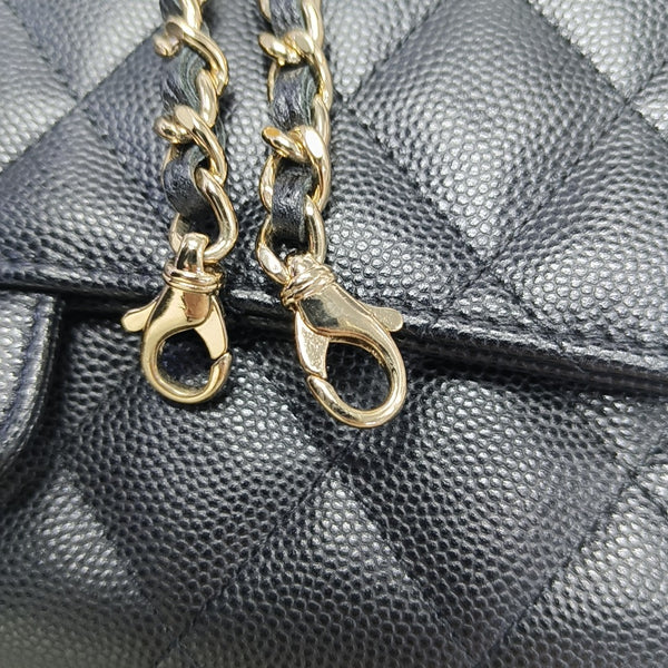 Quilted Grained Calfskin Black