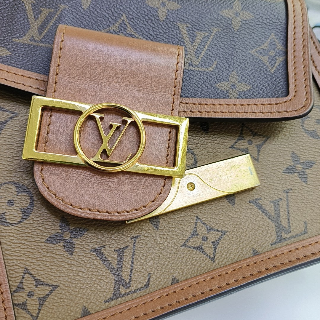 DAUPHINE Mini Monogram Coated Canvas Brown