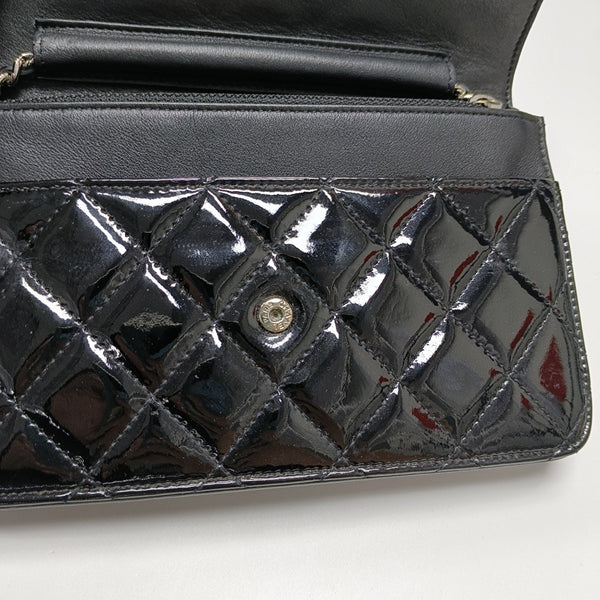 WOC Quilted Patent Leather Black