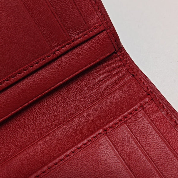 Lambskin Wallet Red