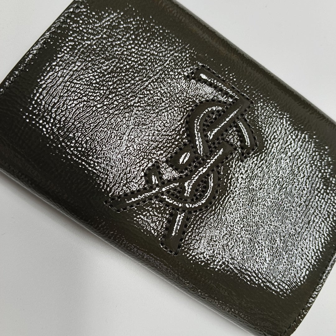 Patent Leather Wallet Green