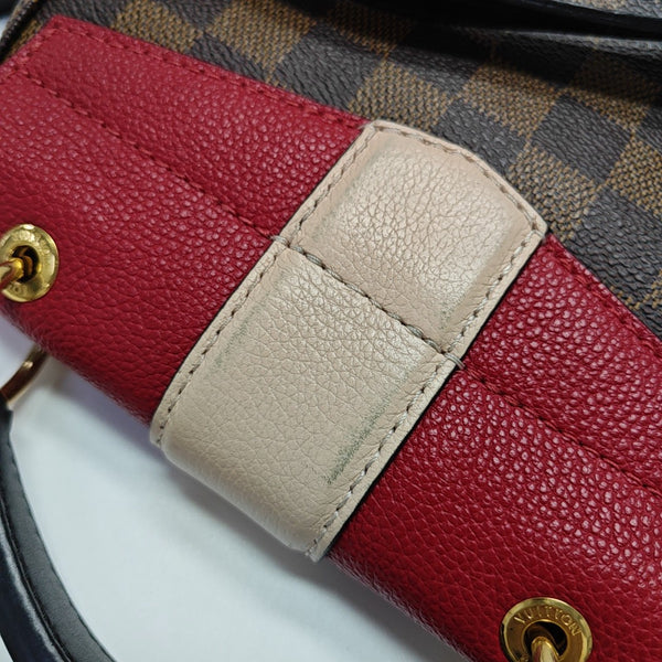 CLAPTON Damier Ebene Coated Canvas Brown