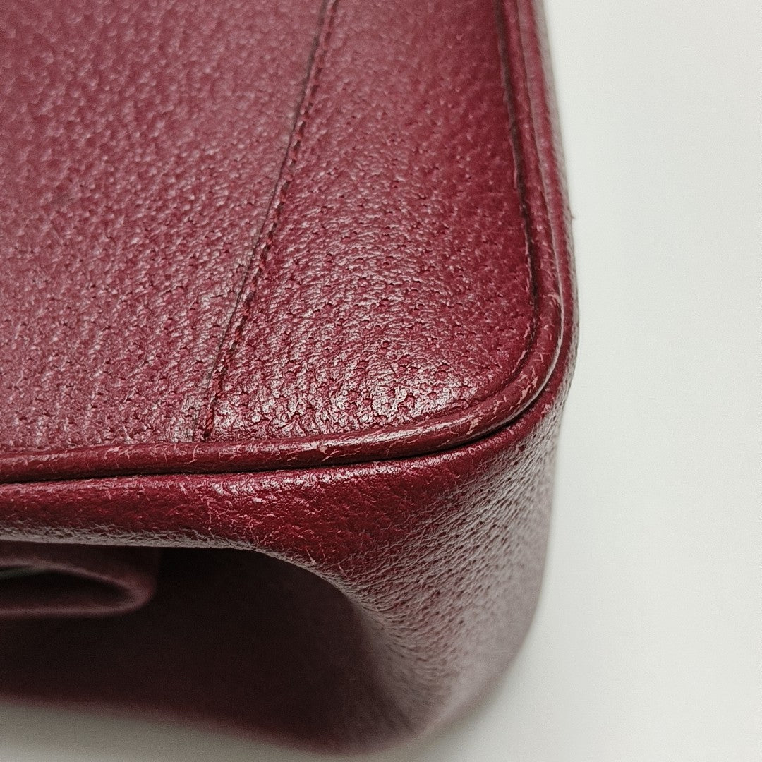 Calfskin Top Handle Bag Red