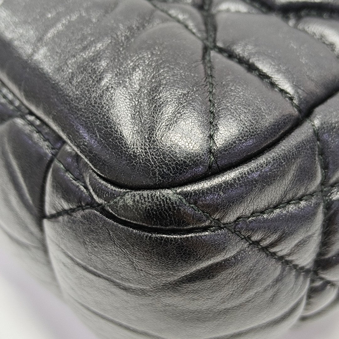 Cannage Lambskin Shoulder Bag Black