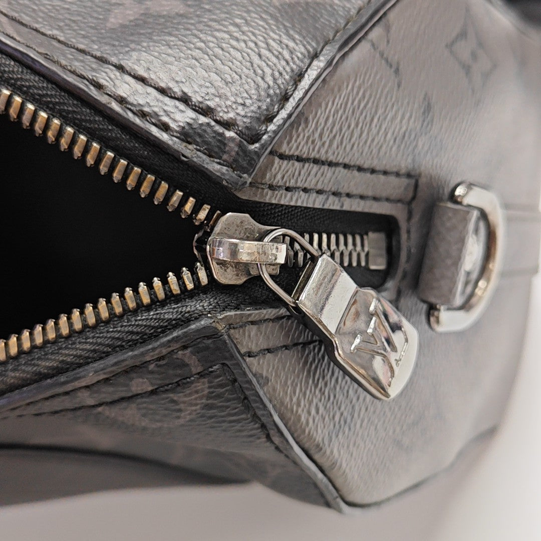 KEEPALL Monogram Coated Canvas Black