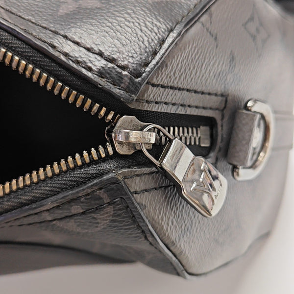 KEEPALL Monogram Coated Canvas Black