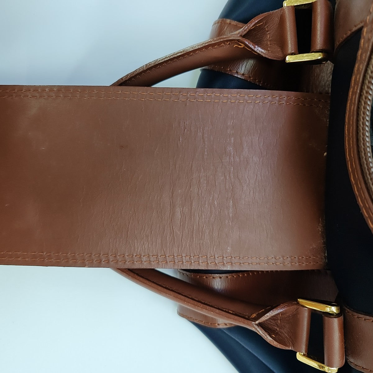 Fabric Top Handle Bag Blue