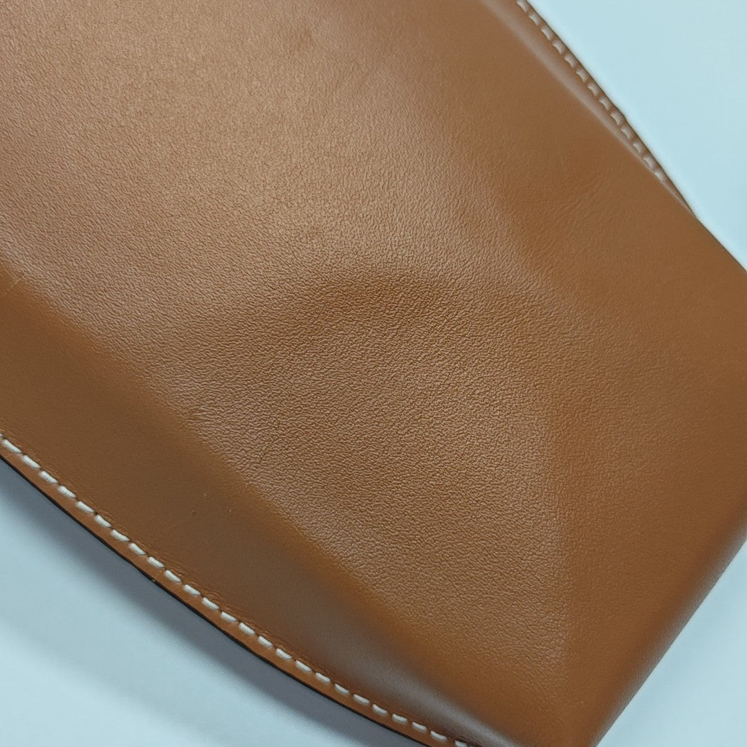 Calfskin Shoulder Bag Brown