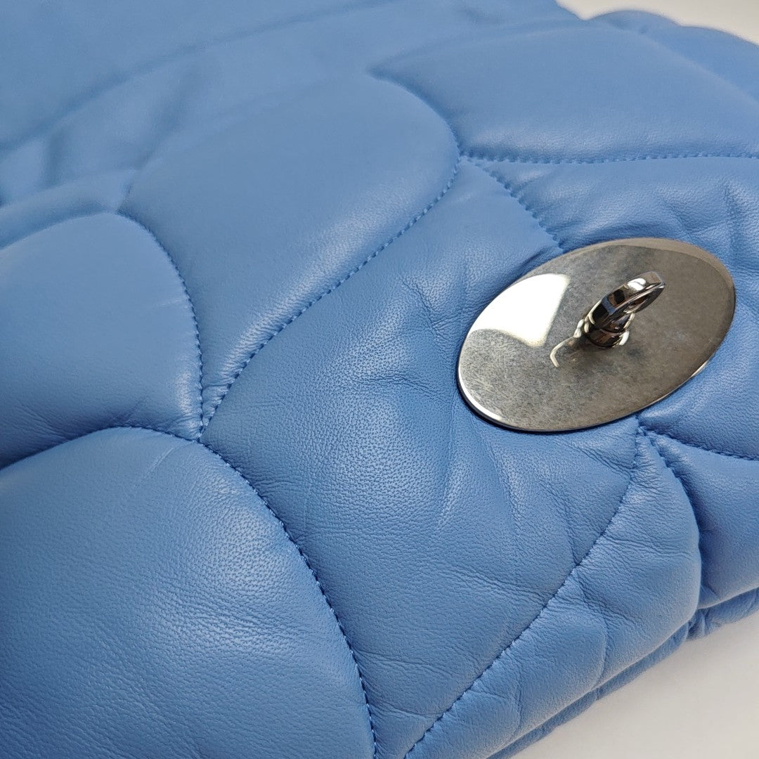 Quilted Lambskin Shoulder Bag Blue
