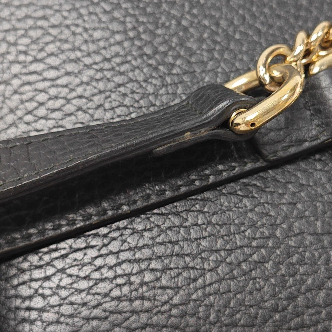 Interlocking G Small Calfskin Black