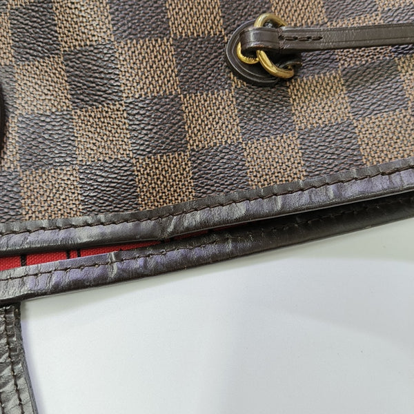 NEVERFULL GM Damier Ebene Coated Canvas Brown