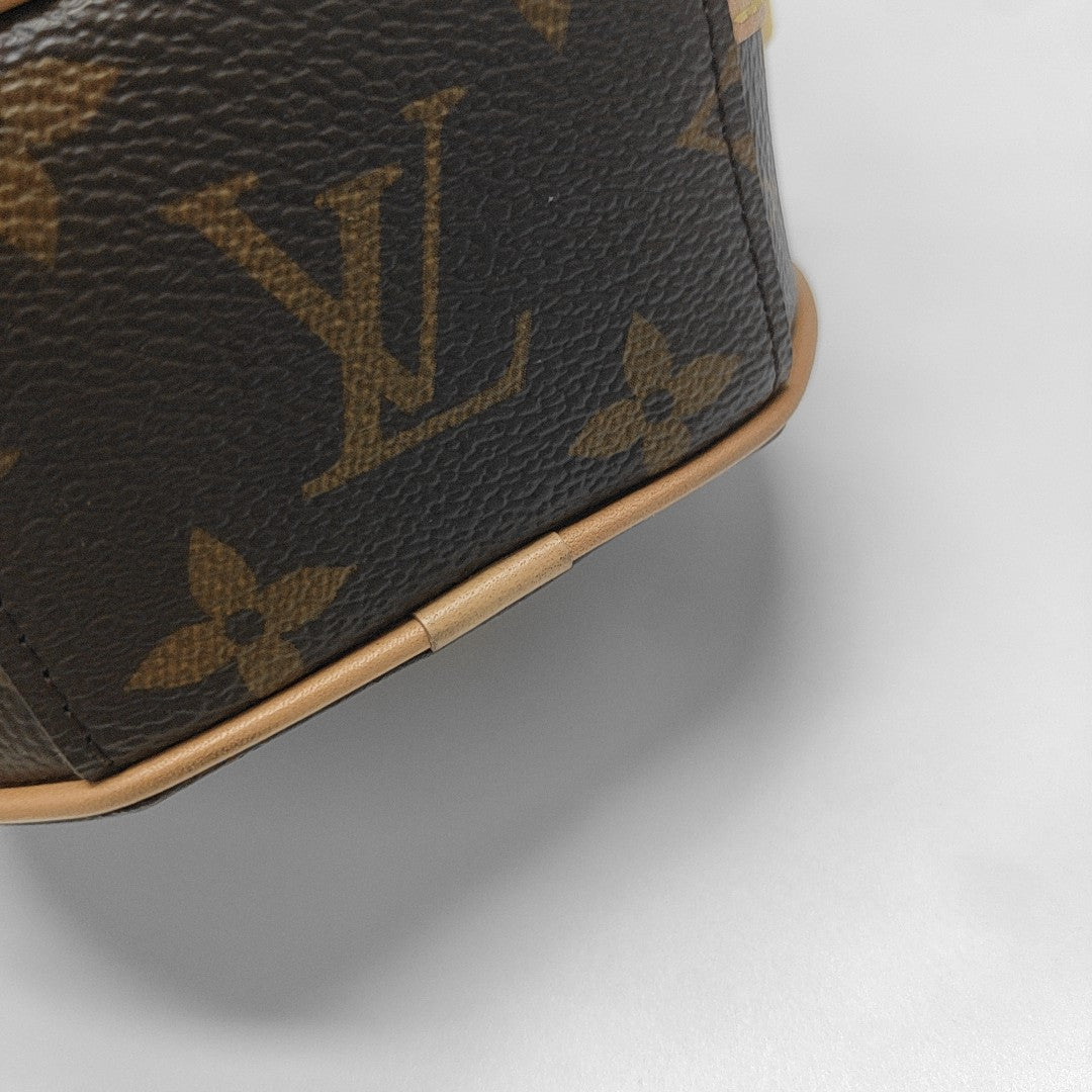 BOITE CHAPEAU Mini Monogram Coated Canvas Brown