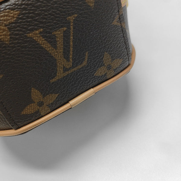 BOITE CHAPEAU Mini Monogram Coated Canvas Brown