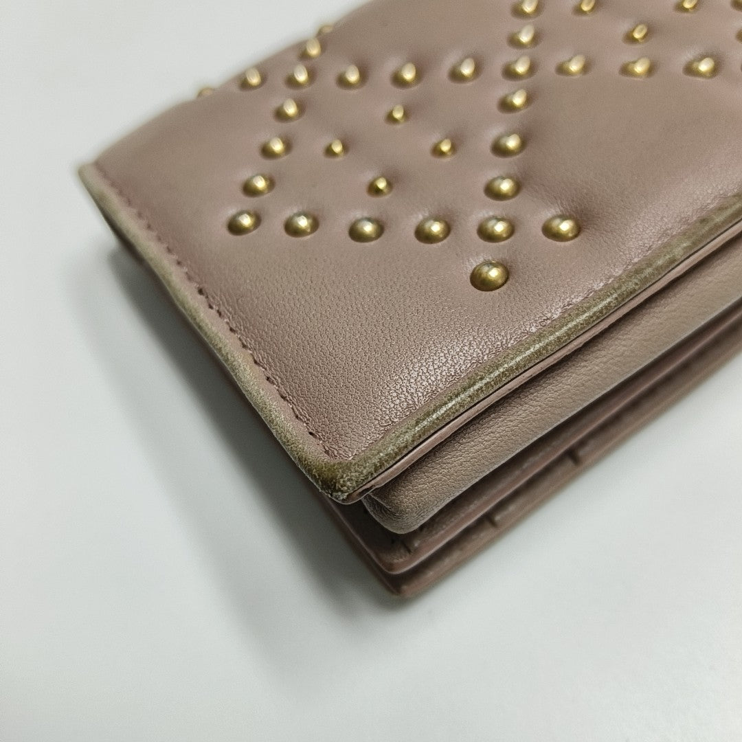 Calfskin Card Holder Pink