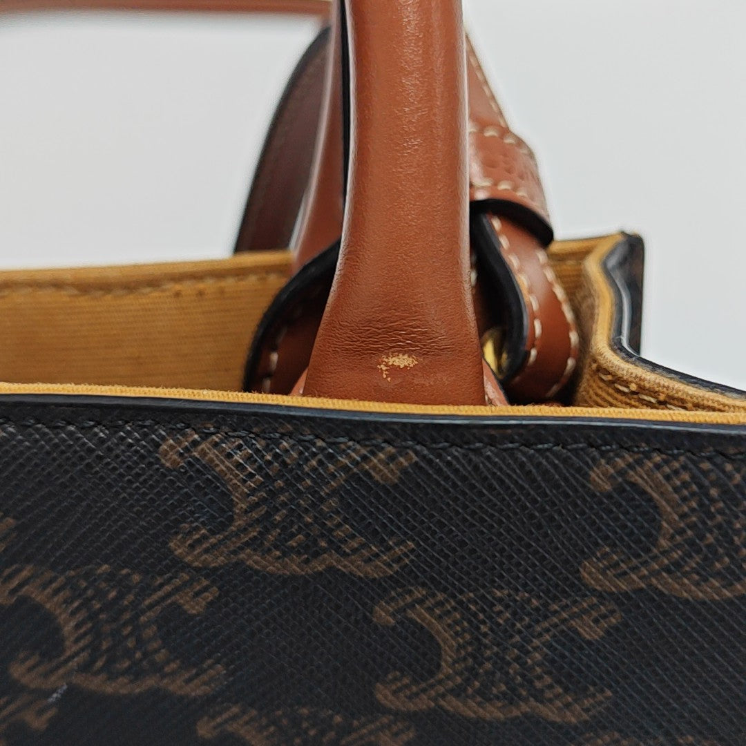 CABAS CELINE Mini Coated Canvas Brown