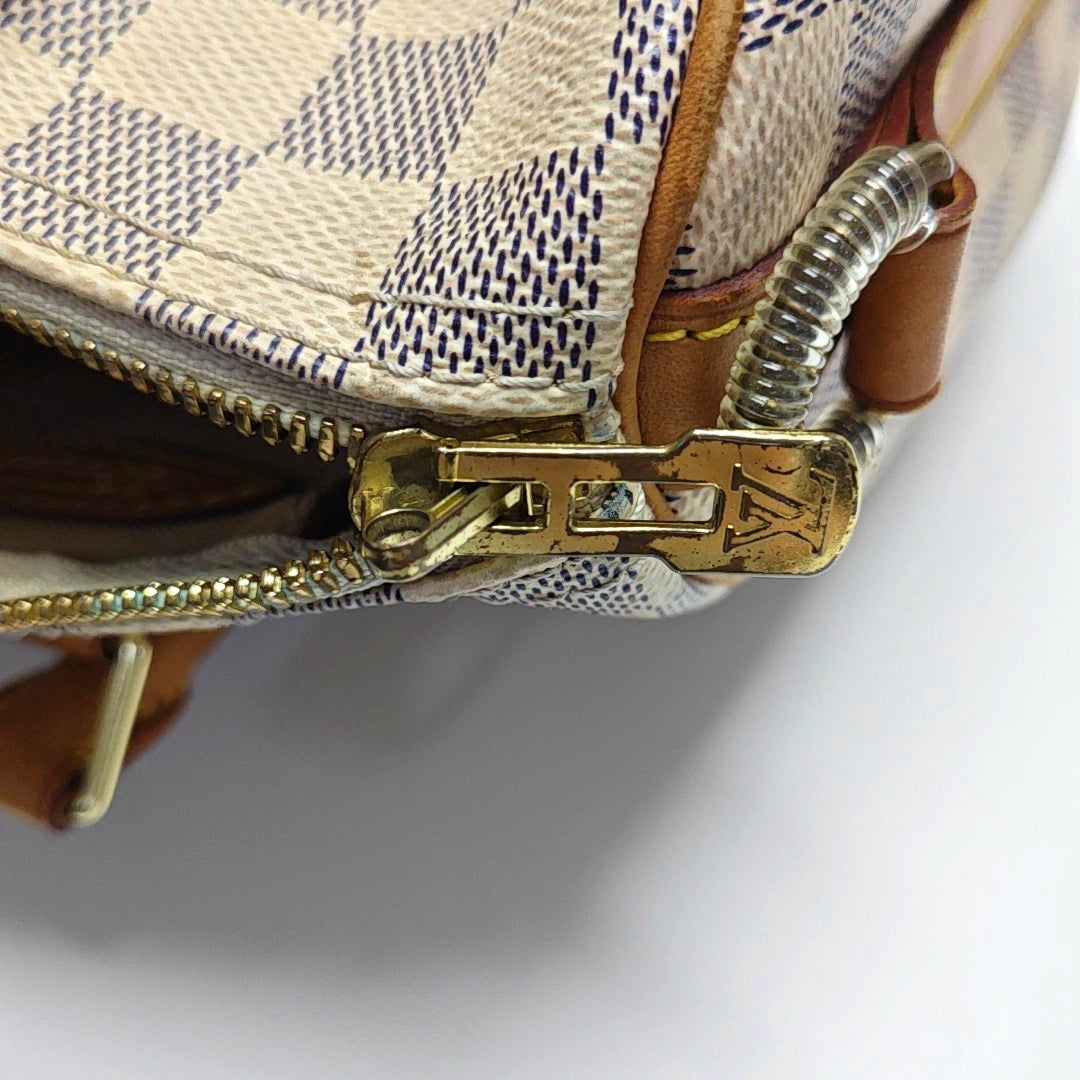 SPEEDY 25 Damier Azur Coated Canvas White