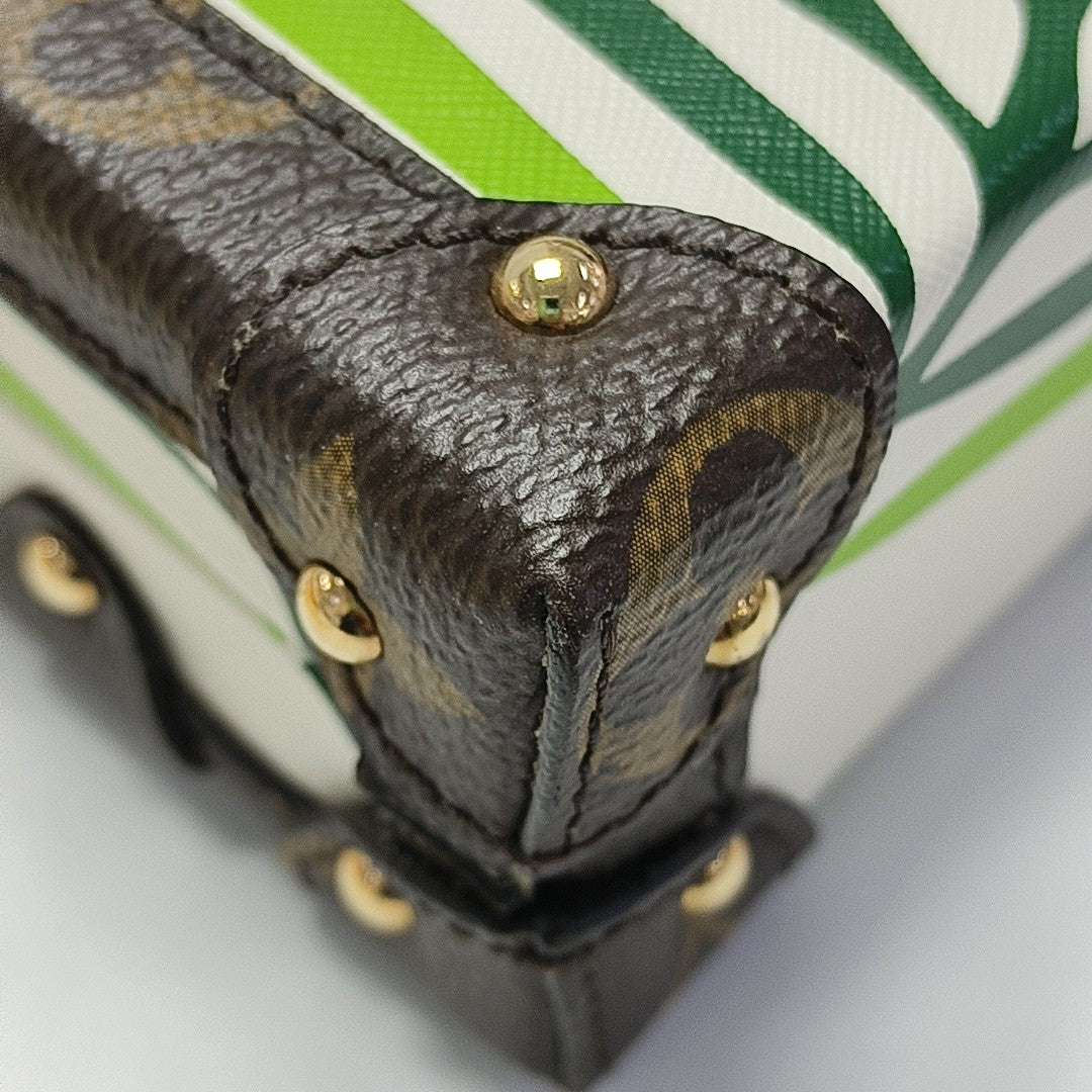 PETITE MALLE Coated Canvas Green