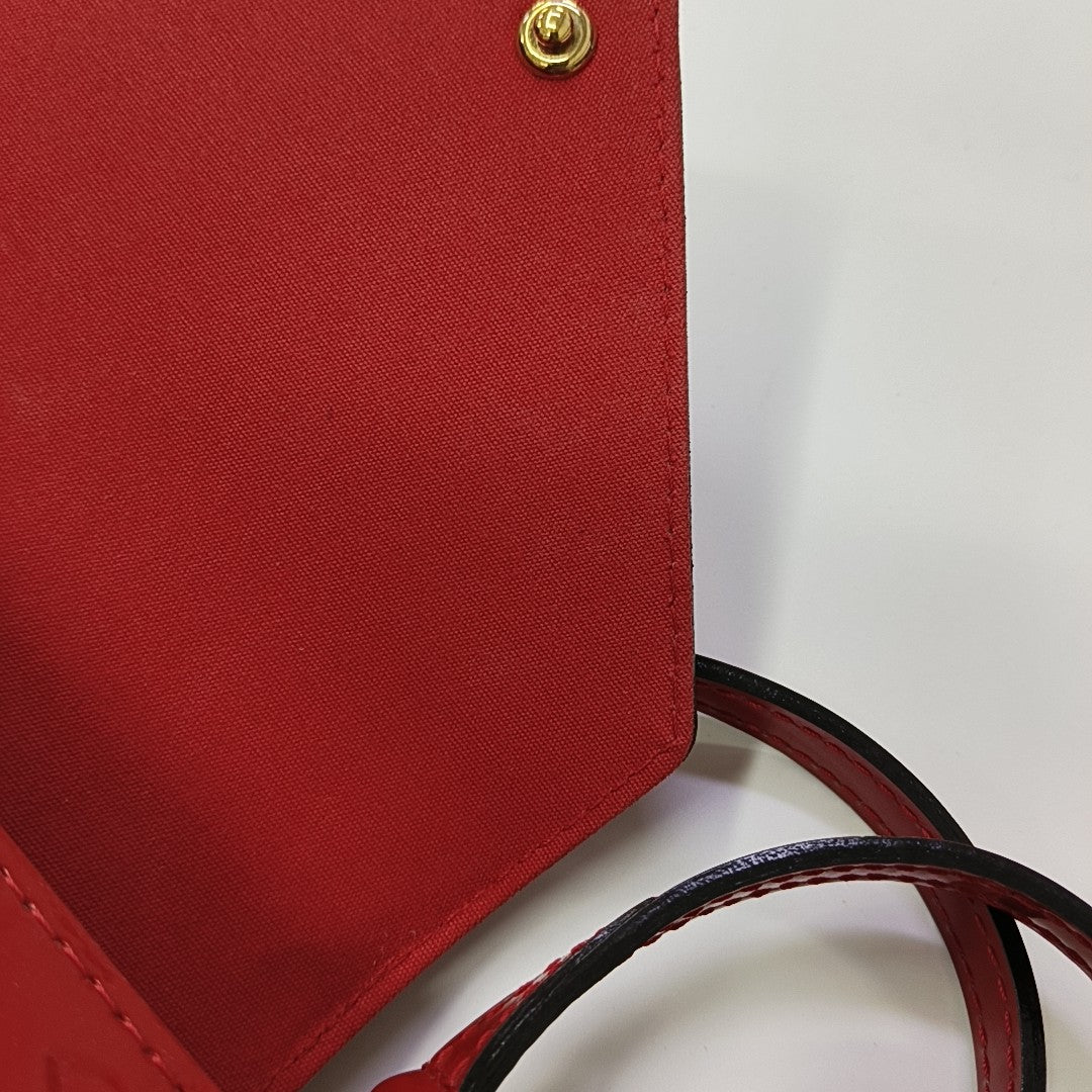 SAC LUCIE Mini Monogram Patent Leather Red