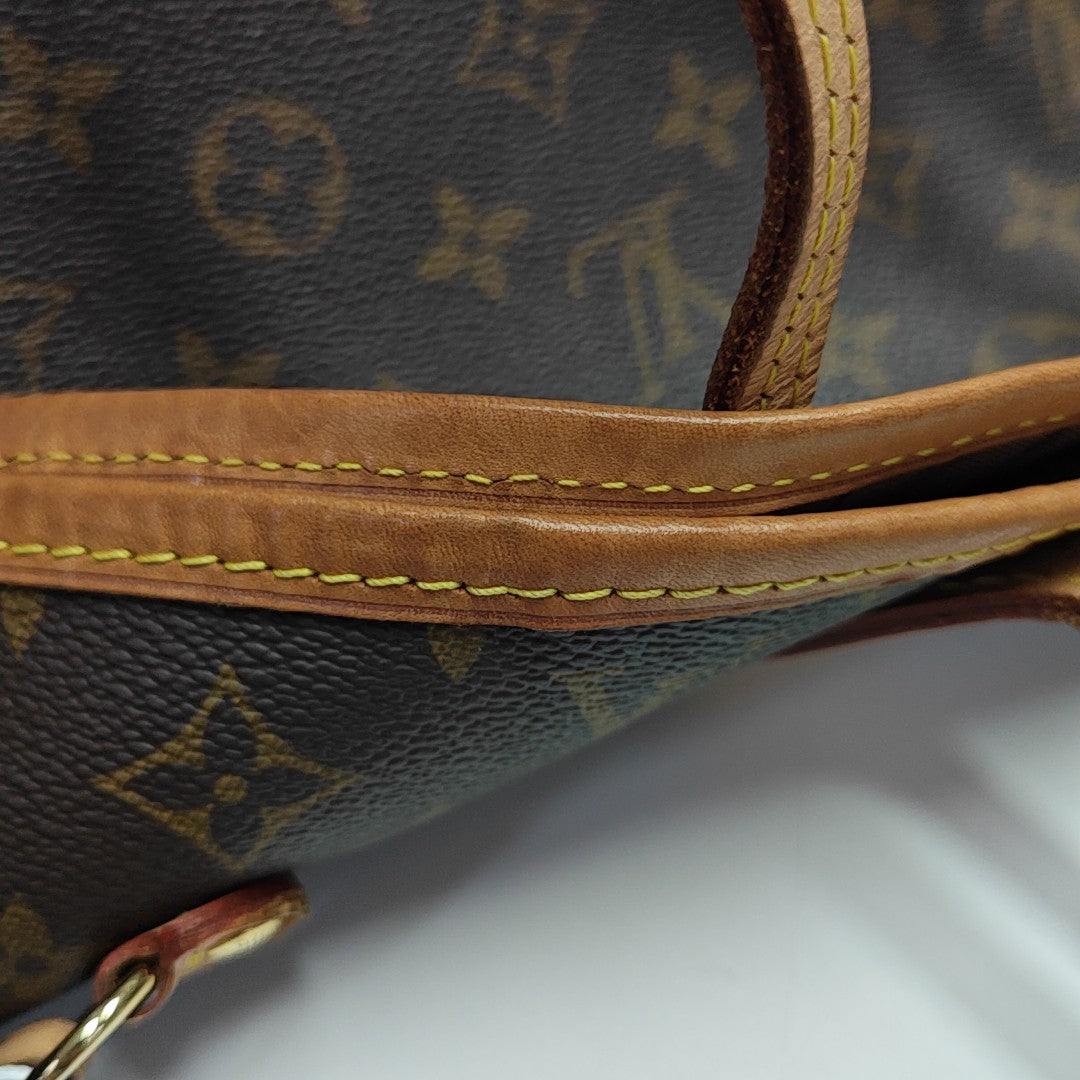 NEVERFULL MM Monogram Coated Canvas Brown