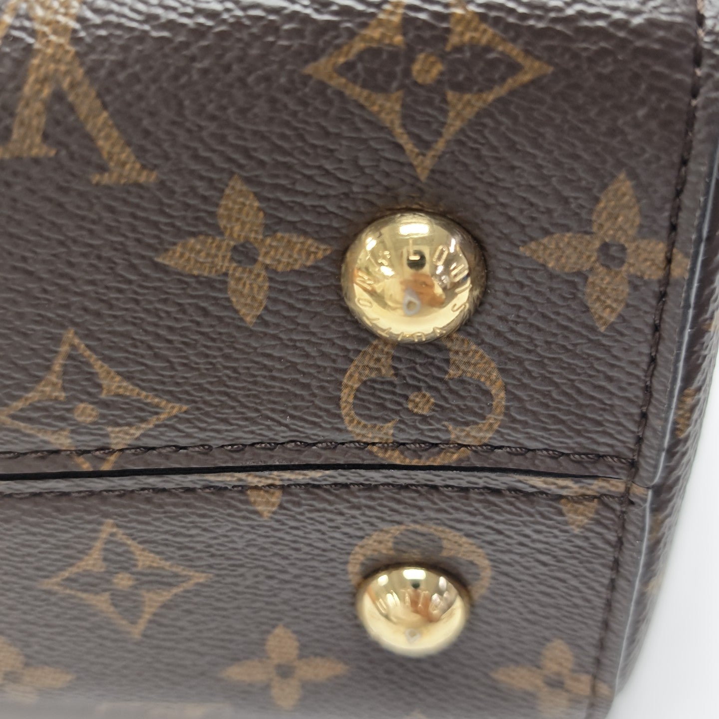 CLUNY MM Monogram Coated Canvas Brown