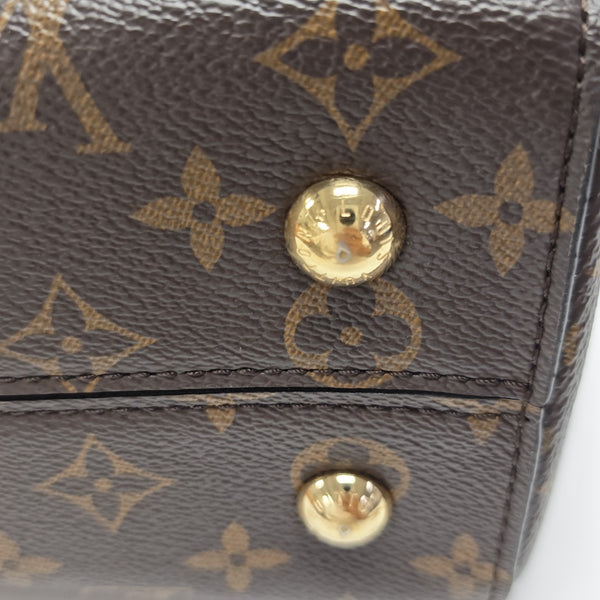CLUNY MM Monogram Coated Canvas Brown