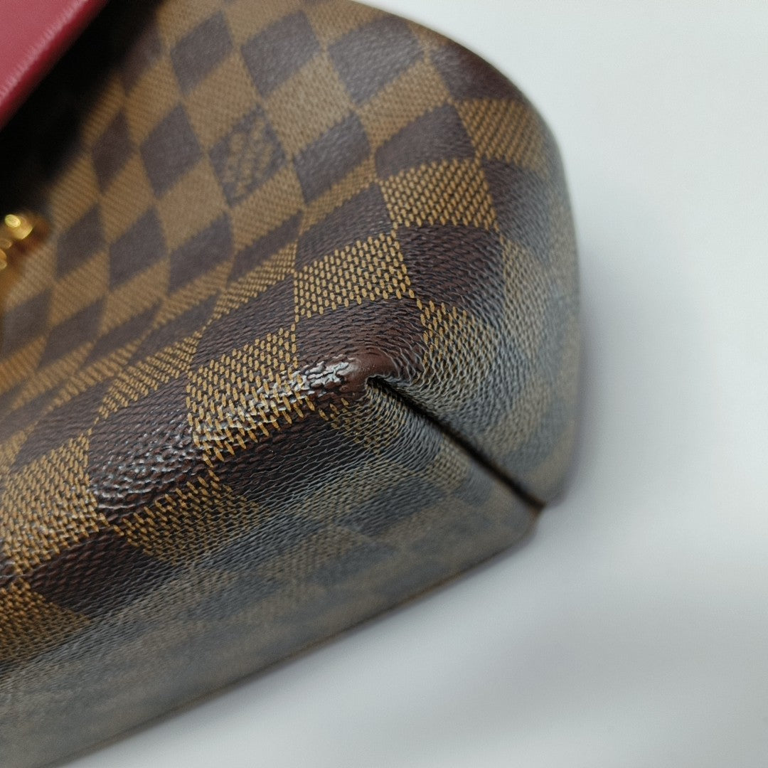 CLAPTON Damier Ebene Coated Canvas Brown