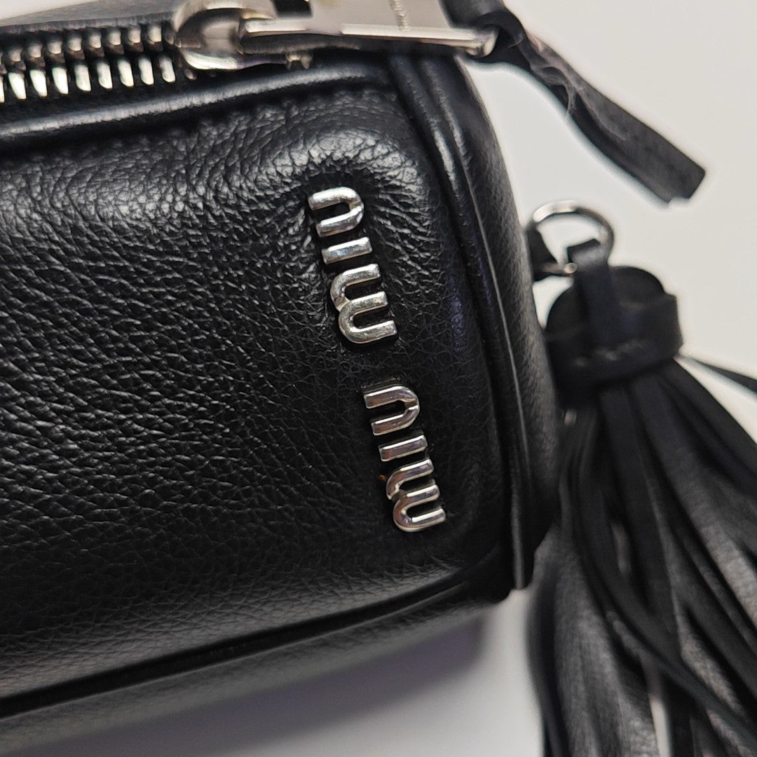 Calfskin Top Handle Bag Black