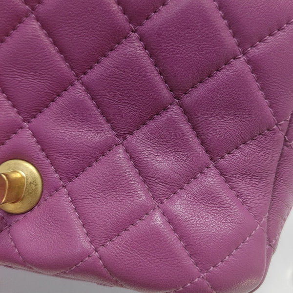 CLASSIC FLAP Mini Quilted Lambskin Purple