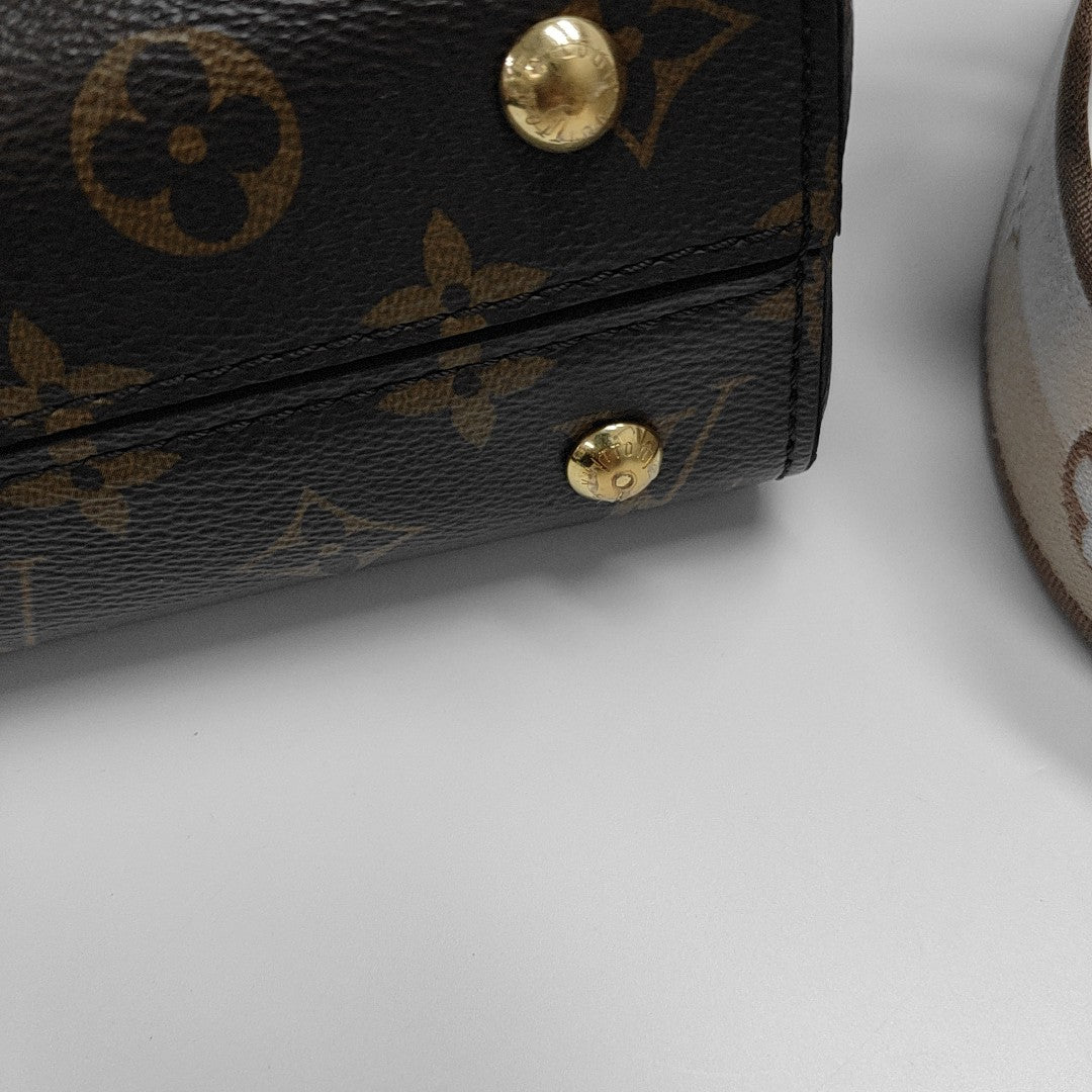 CLUNY PM Monogram Coated Canvas Brown