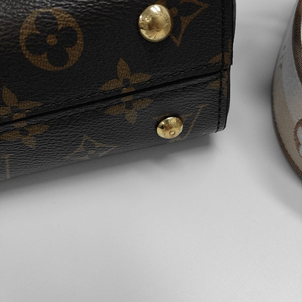 CLUNY PM Monogram Coated Canvas Brown