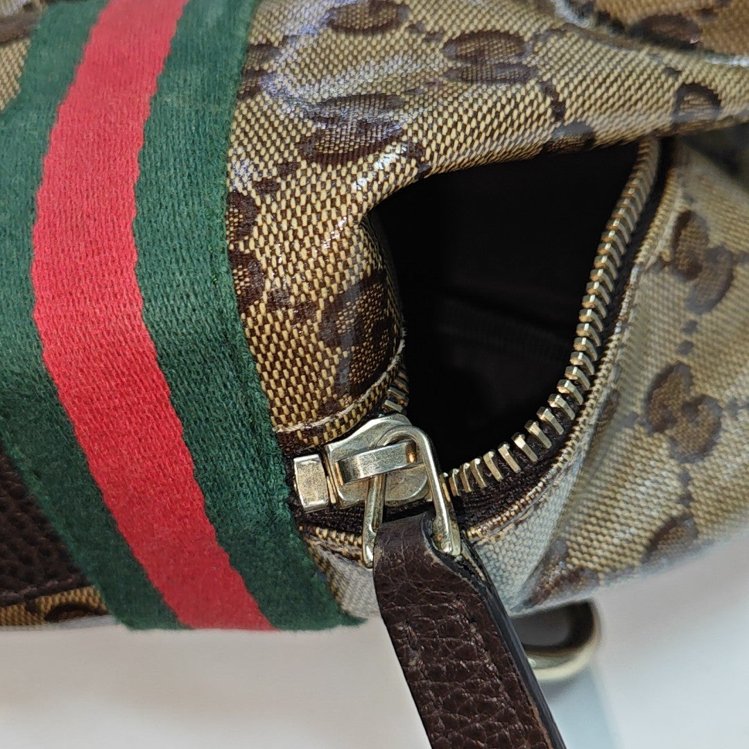 Monogram Coated Canvas Top Handle Bag Brown