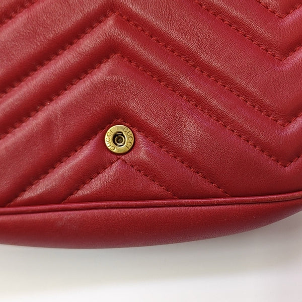 GG Marmont Mini Quilted Calfskin Red