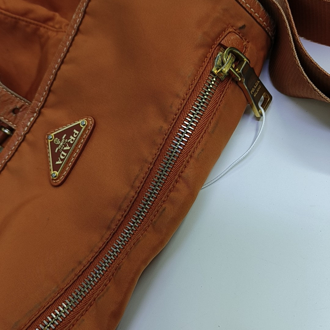 Fabric Shoulder Bag Orange