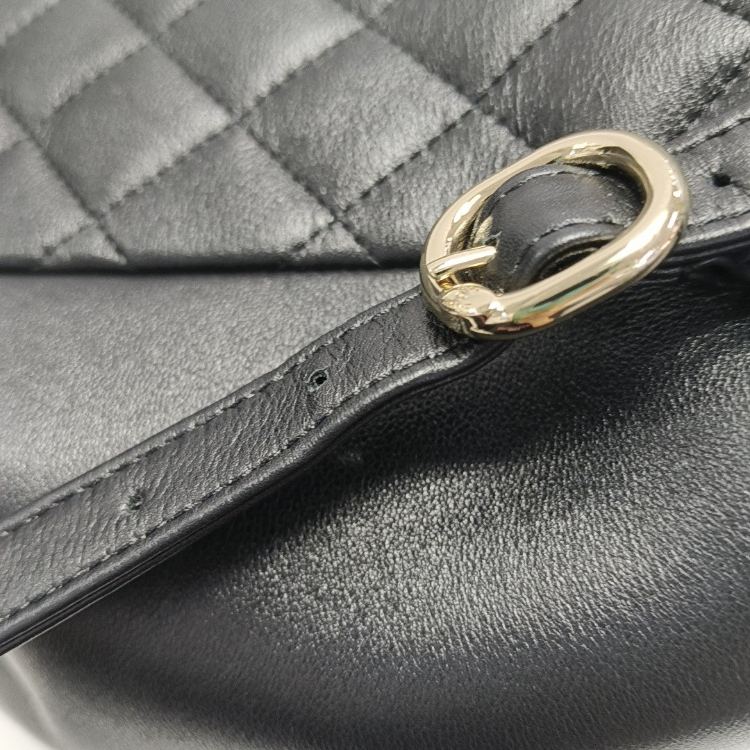 DUMA Large Quilted Calfskin Black