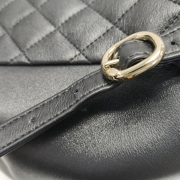DUMA Large Quilted Calfskin Black