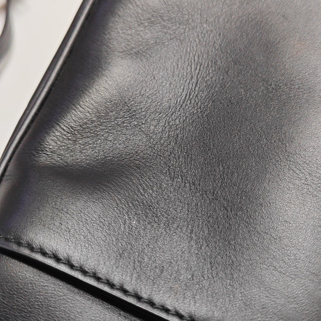 Calfskin Shoulder Bag Mini Black