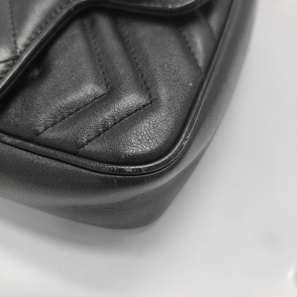 GG Marmont Mini Quilted Calfskin Black