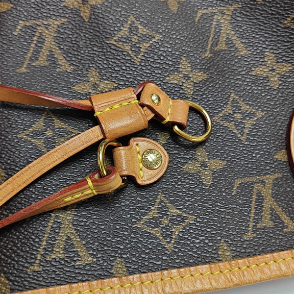 NEVERFULL MM Monogram Coated Canvas Brown