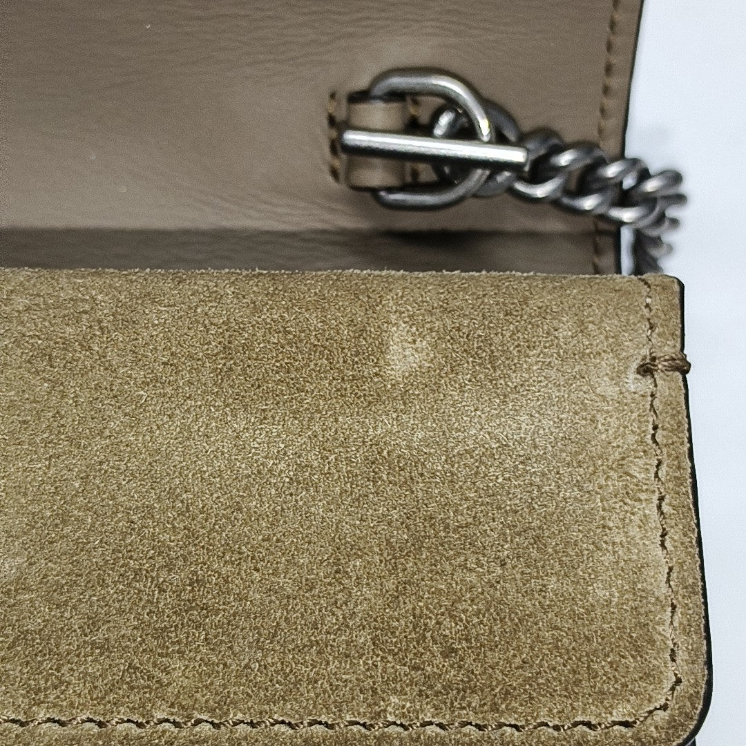 Dionysus Super Mini Monogram Coated Canvas Beige