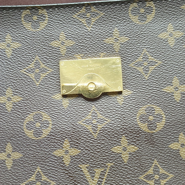 CLUNY MM Monogram Coated Canvas Brown