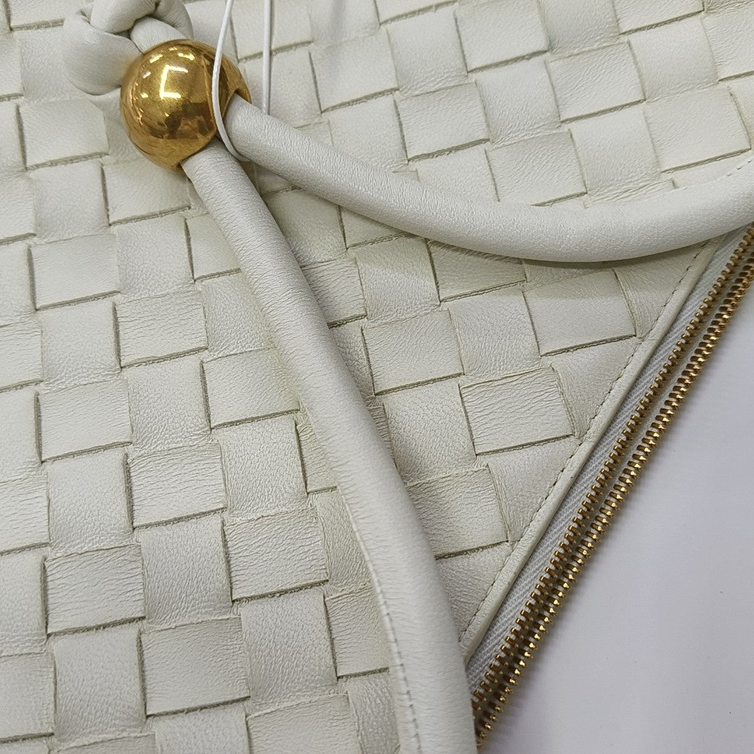 Lambskin Top Handle Bag White