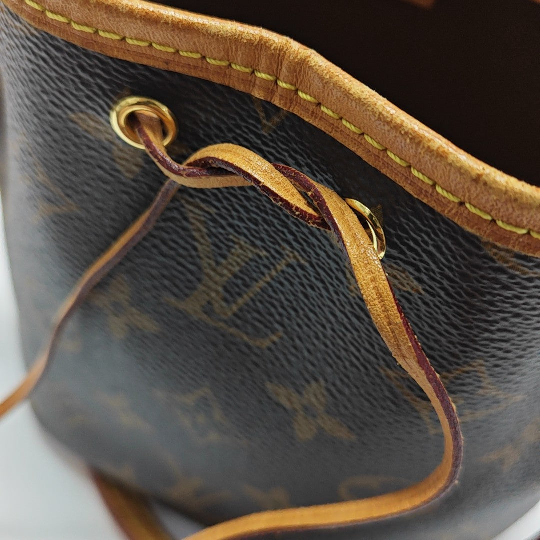 NÉONOÉ Nano Monogram Coated Canvas Brown