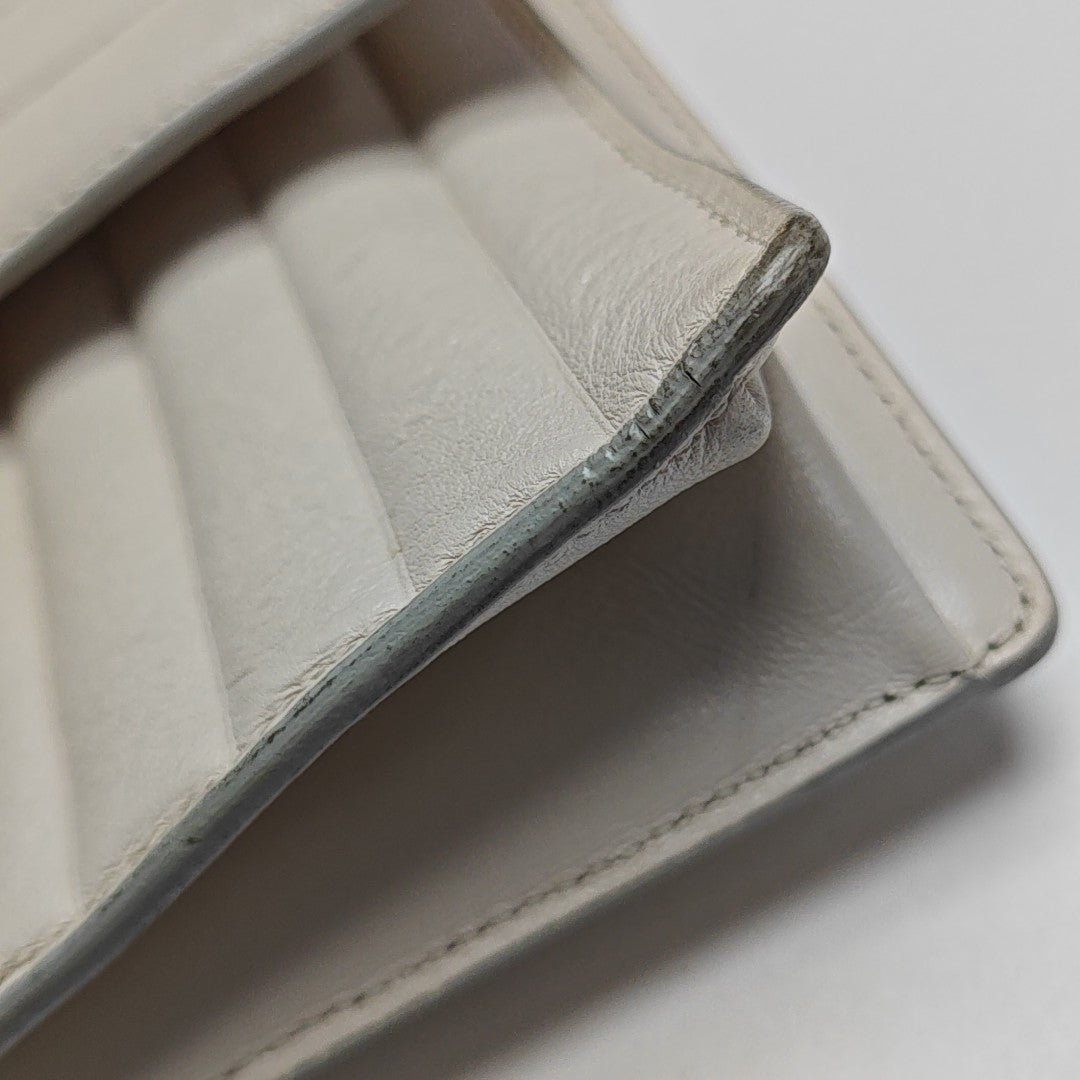 Gancino Quilted Calfskin White